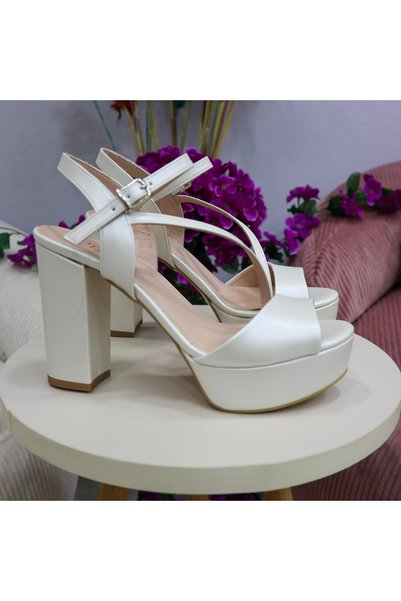 favorimo Women's Satin Platform Heeled Shoes