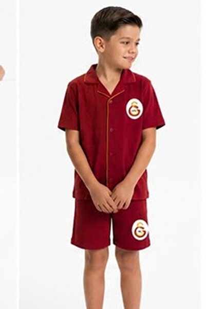 Galatasaray Original Licensed, Boys' Front Buttoned Square Collar Short Sleev...