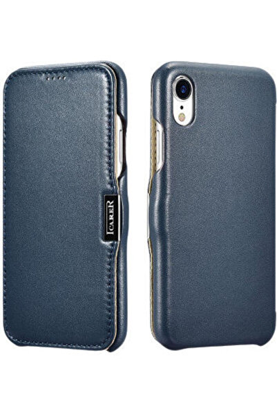 ICARER Πολυτελής Δερμάτινη Θήκη Βιβλίο Μπλε (iPhone XR) Κωδικός: 22-00264