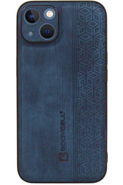 Other Δερμάτινη Πίσω Θήκη με Σχέδιο Bodycell Μπλε (iPhone 14) Κωδικός: BY-00010