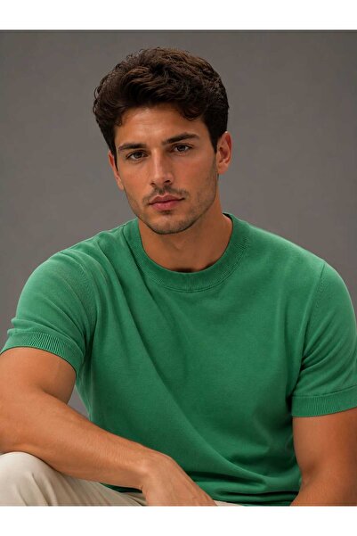 SEFMİR COLLECTION Men's Crew Neck Slim Fit Plain Knitwear