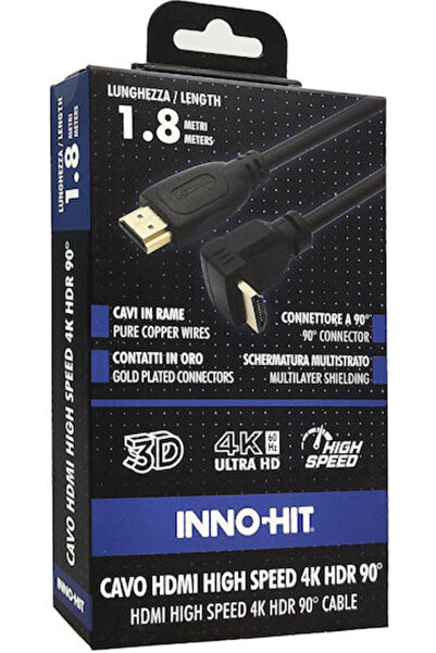 Other Innohit Γωνία (90 ° Καλώδιο HDMI αρσενικό σε αρσενικό 1,8μ Μαύρο