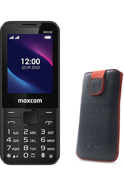 MAXCOM MM248 Κινητό τηλέφωνο διπλής SIM με πλήκτρα, Μαύρο