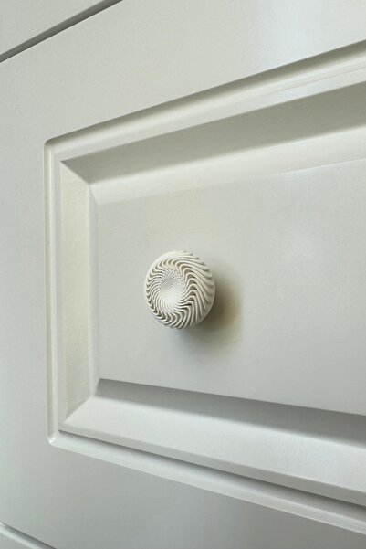 KULPCUN Mâner de dulap modern White İnci – Mâner de mobilier cu design minima...