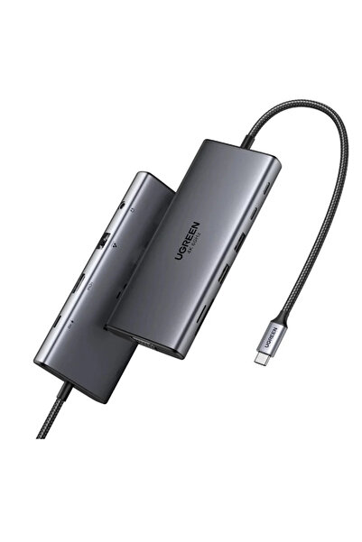 Ugreen CM639 11-σε-1 Σταθμός σύνδεσης USB-C, 4K HDMI, VGA, RJ45, PD 100W