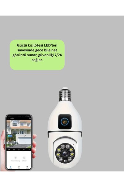 ZERO LAND SVL-SHOP 1080P WiFi Ampul Güvenlik Kamerası – Gece Görüş & (23022) Uzaktan Erişim