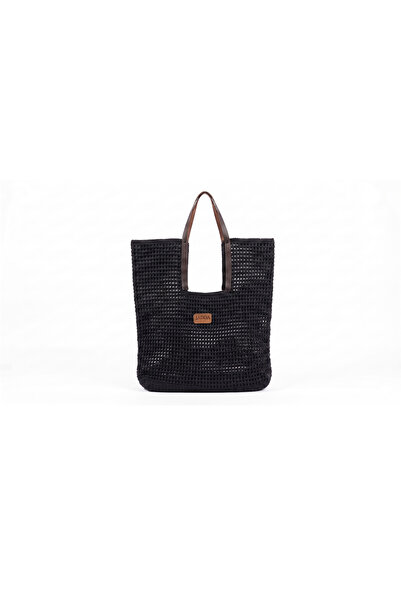 JADDA Handmade Daily Knitted Shoulder Bag Raffia Yarn