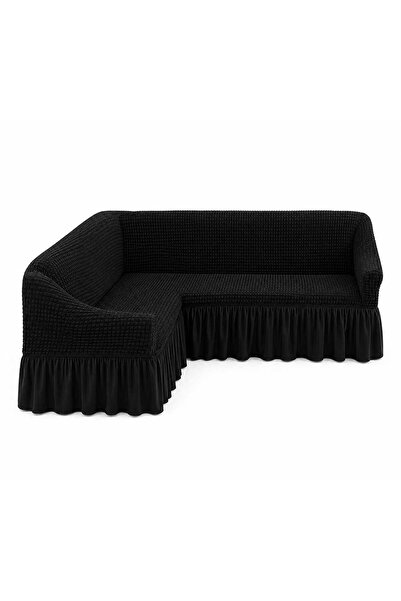 OEM Husă Elastică și Creponată pentru Colțar cu Volane, Material Elastic Univ...