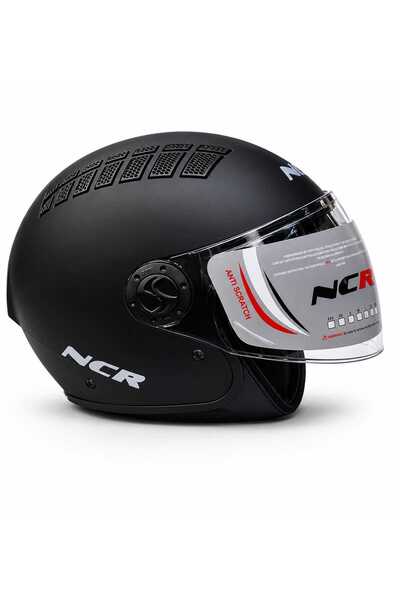 NCR Yarım Kask Mat Siyah – Konforlu ve Şık Tasarım