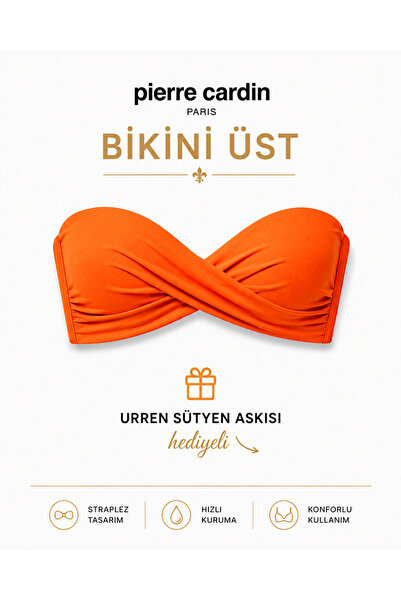 Pierre Cardin Straplez Bikini Üstü — Hızlı Kuruma Etkili, Push-Up Dolgulu, To...
