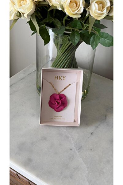 OEMS Elegant Rose Chain with a Modern Look - Dark Pink
