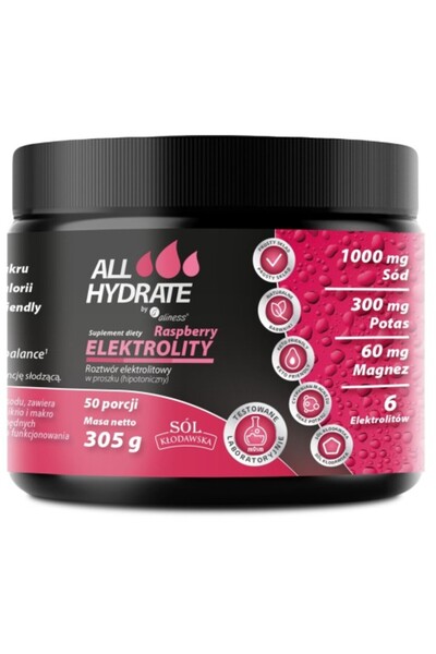 Aliness Allhydrate Elektrolity Zmeură 305G