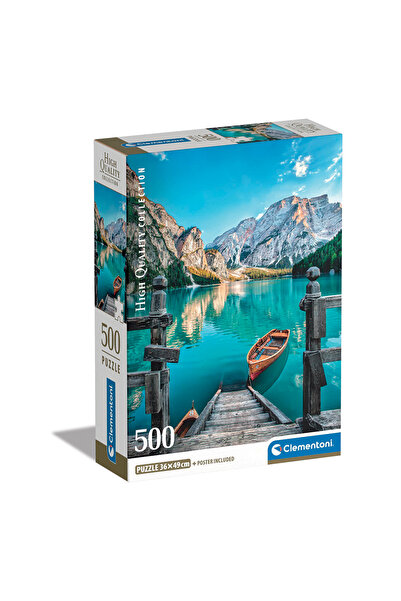 CLEMENTONI Παζλ High Quality Collection Λίμνη Braies 500 τμχ - Compact Box