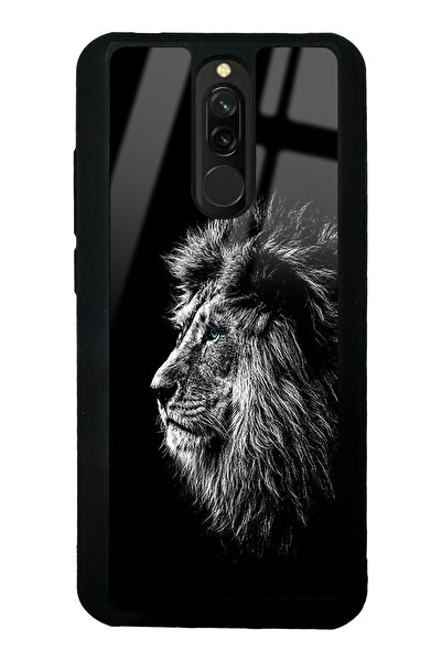Spoyi Xiaomi Redmi 8 Aslan Tasarımlı Glossy Telefon Kılıfı