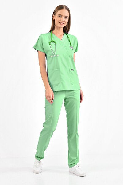 Owlet Medikal Set de uniforme chirurgicale din Lycra verde deschis