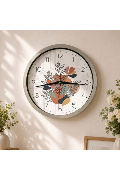 28 CM Camlı Akar Saniyeli Duvar Saati - Tropica