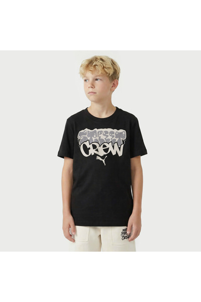 Puma Crew Neck Short Sleeves T-shirt with Graffiti Print