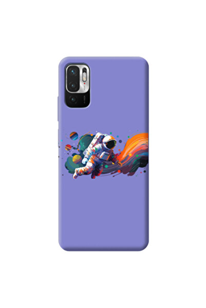 Other Xiaomi Redmi Note 10 Pro 5G Rainbow Space Purple Colored Silicone TPU Θήκη