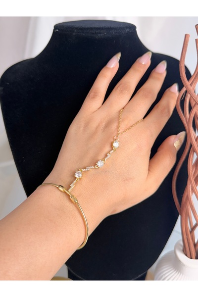ANKA JEWELLRY Women's Steel Zircon Stone Waterway Shahmeran |   Gold Color Ad...