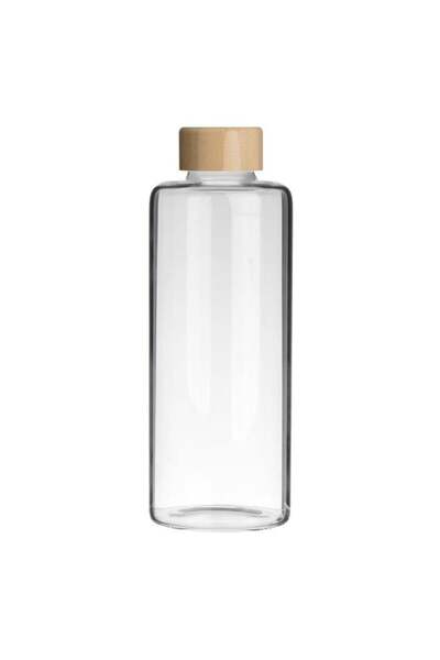 OEM Sticlă borosilicată 1 L cu capac din bambus, look premium