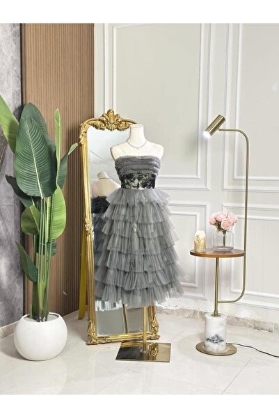 vanus fashion 7241 - فستان سهرة ميدي