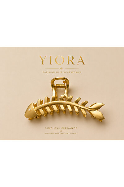 yiora Premium serija metalnih mat zlatnih ribljih kostiju sa detaljnim bisern...