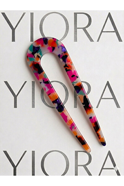 yiora Bone Luxury Acetate French Handmade U Model Bun Hairpin 13-14 cm