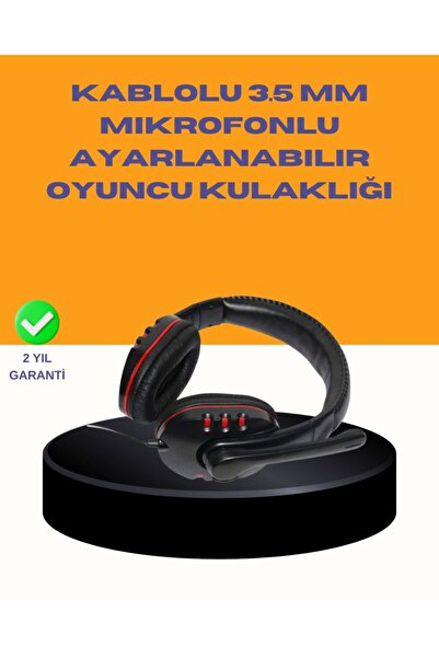 Kanonik Education Red Stereo Headset High Sound Performance Durable Design wi...
