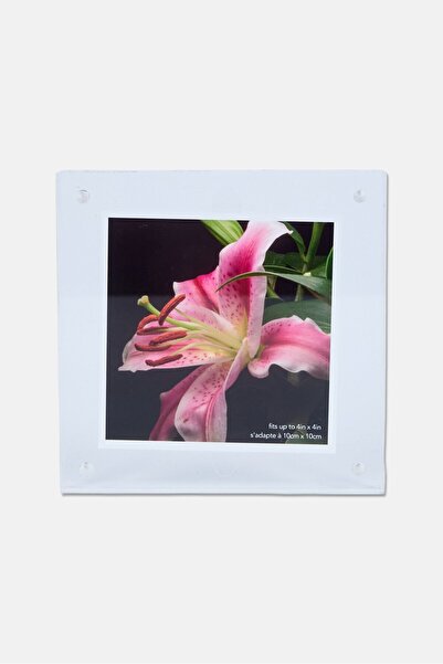 Isaac Jacobs Clear Acrylic Magnetic Block Picture Frame, Transparent