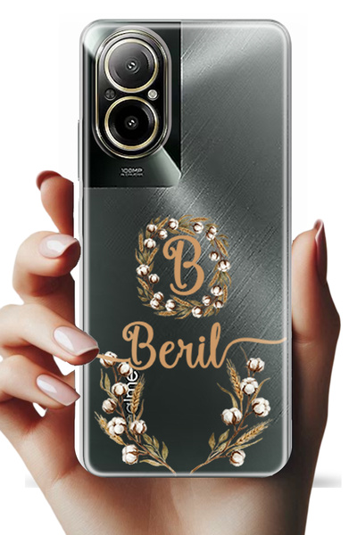 realme 12 Lite Kılıf - İsimli Yazılı Kişiye Özel Kişileştirelebilir Kılıf Fol...