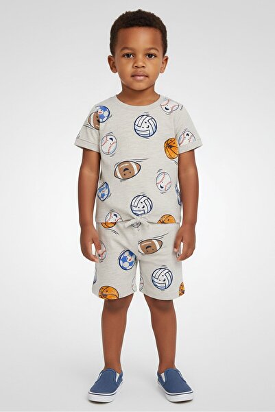 Baby Starters BWA By Toddlers Boy 3 Piece Graphic Print T-Shirt, Vest And Sho...