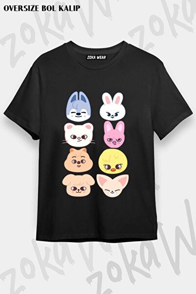 ZOKAWEAR Μπλουζάκι Unisex Loose Fit Stray Kids Skzoo v4 με στάμπα