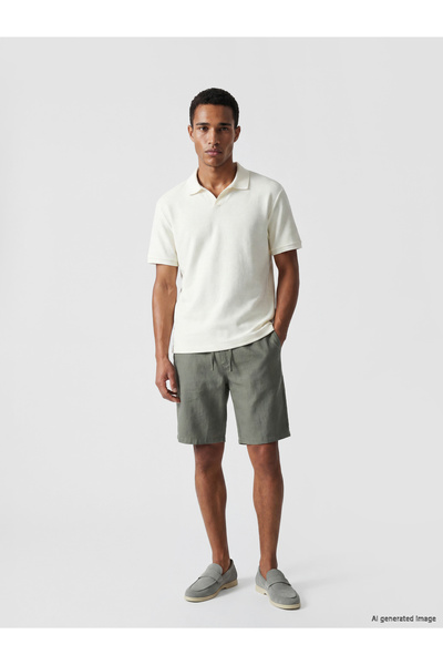 LC Waikiki Regular Fit Linen-Look Men's Shorts