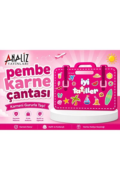 Analiz Yayınları KARNE ÇANTASI PEMBE