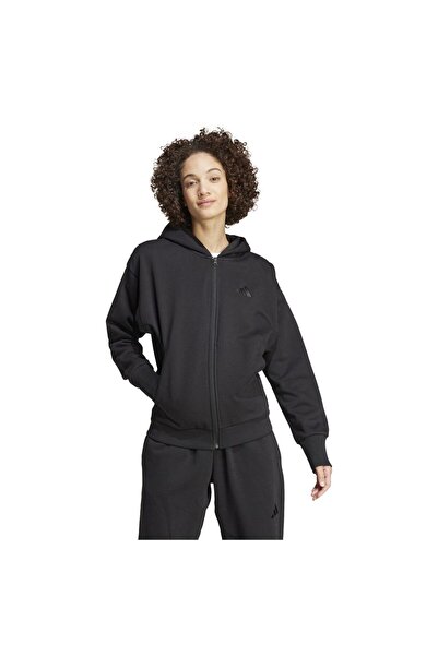 adidas Hanorac de damă din fleece cu fermoar integral, All SZN, mărimea L