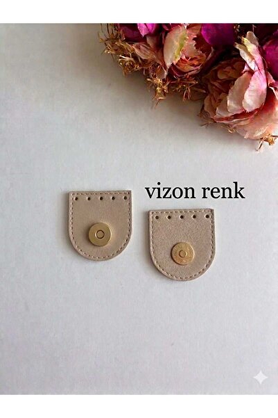 zg hobi aksesuar Oval Sew-On Magnet Made of Faux Leather for Knitted Bags