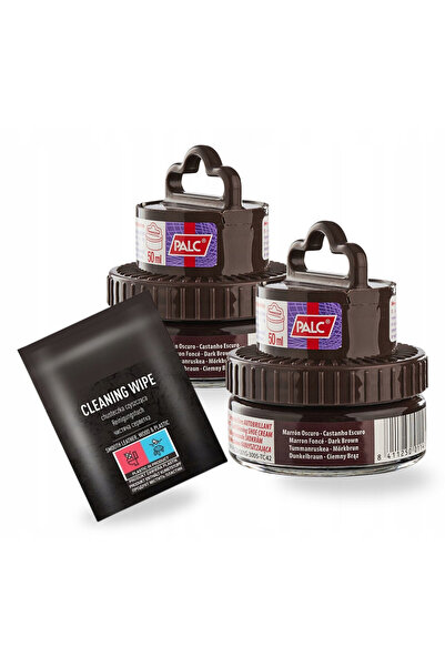 Palc Set de ingrijire a incaltamintei, crema de pantofi 2x50ml maro inchis, s...