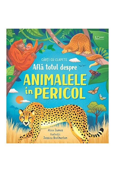 Usborne Află totul despre animalele pe cale de dispariție, Carte cu textul pe...