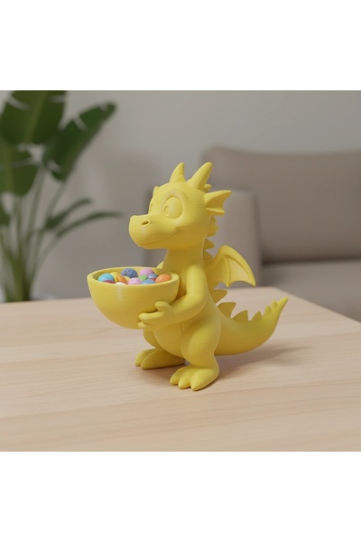 OEM Figurină Decorativă Dragon cu Mini Bol pentru Obiecte Mici