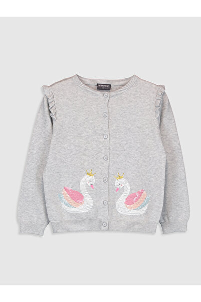 LC Waikiki Cardigan tricotat ușor cu model pentru fete