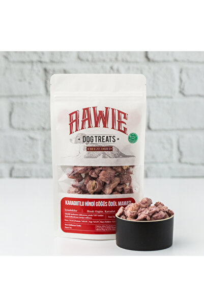 Rawie Freeze Dried Karadutlu Hindi Göğüs Köpek Ödül Maması, 40gr, %100 Doğal,...
