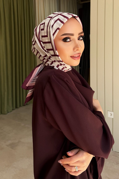 KUQOS وشاح ناعم بنمط المتاهة من أكوا سوفت