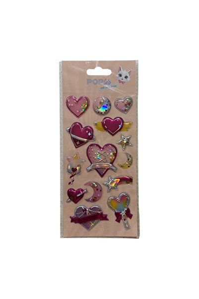 POP GİRLS Autocolant cu paiete argintii