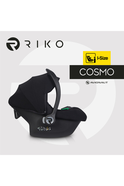 Avionaut Set 2 in 1 scoica auto certificata ADAC Riko Cosmo by si baza isofix Dock 2, Negru