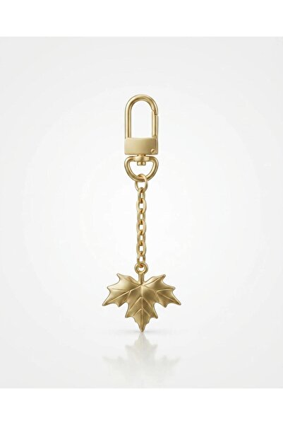 Store Blad - Yaprak Muted Gold çanta charmı