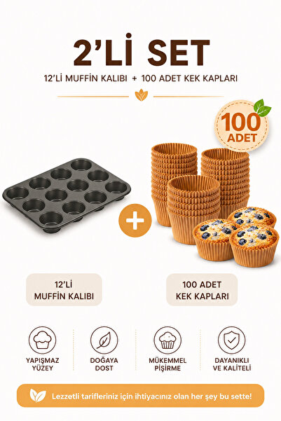 Northern Star قالب مافن مكون من 12 قطعة و100 كبسولة كيك من ورق الكرافت، مجموع...