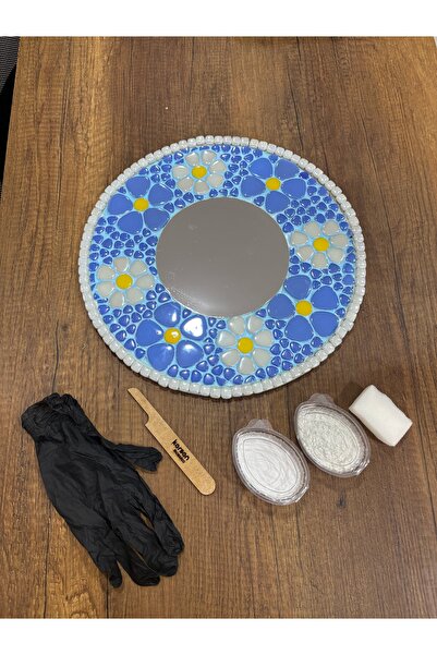 Karsan Mozaik 34x34cm Yuvarlak Pleksi Aynalı Yetişkin Set (Başlangıç Seviye)M...