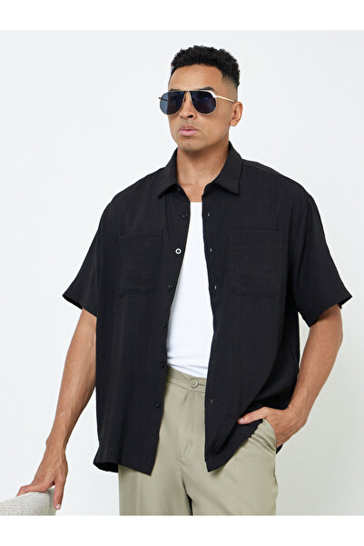 Take Two By Styli Men Short Sleeve Pocket Detail Shirt