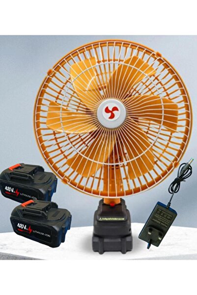 genernic 12 Inch Portable Desk Mini Rechargeable Fan with 2 Batteries 6 Blade...