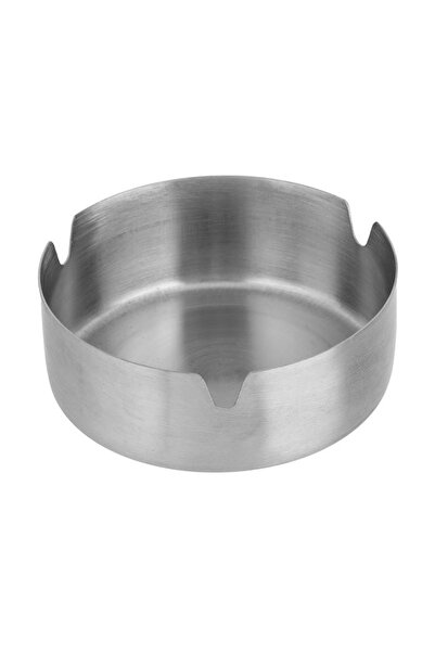 OEM Scrumieră rotundă din inox argintiu Ø8x4 cm, compactă și rezistentă pentr...